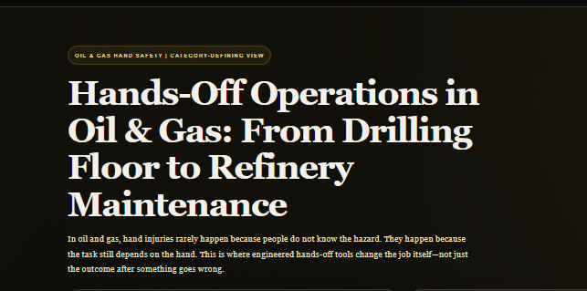 Hands-Off Operations Oil and Gas: A Practical Safety Guide