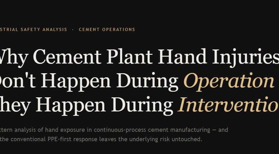 Cement Plant Hand Injury Prevention: Why Injuries Happen During Intervention, Not Operation
