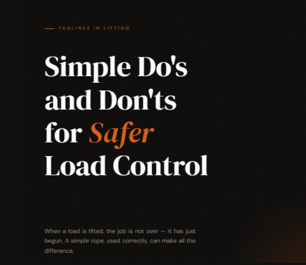Tagline Safety in Lifting Operations: Complete Do’s and Don’ts for Safer Load Control